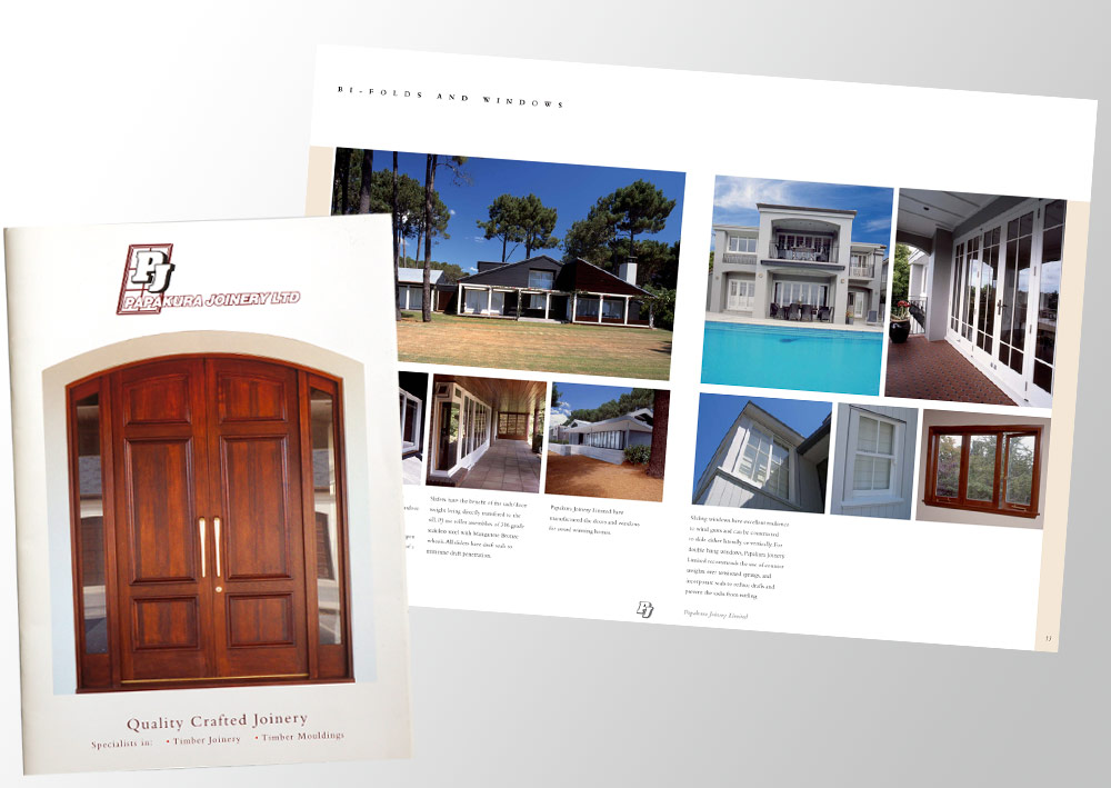 Brochure with architectural photography